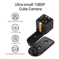 Mini kocka kamera 1080p HD IR noćni vid 120 ° širokokutni ugao 32GB Proširena memorija