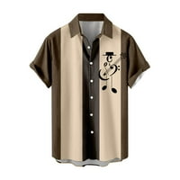 B91XZ Muška majica Ležerne prilike modernog muškog ljetnog havajska majica Casual Labavicu Okreni košulju