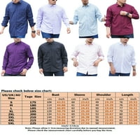 Beiwei Men casual košulje u boji sa džepom Business bluza isključuju vrhove odmora na ovratniku Duboko