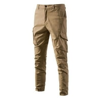 Muške ljetne hlače za plažu Pocket Formalne hlače Zipper Dukserice Khaki L