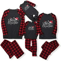 Roditeljska dječja odjeća Božićna ženska mama pisma Ispis Torp bluza + hlače Porodična odjeća pidžama