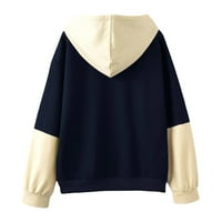 Dukseri za žene - Hoodie jesen ispod $ tiskani modni dugi rukav plus veličina labavo pulover Boja blok