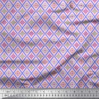 Tkanina Soimoi Rayon cvjetna i geometrijska etnička otisnuta tkanina od dvorišta široka