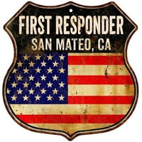 Mateo, CA prvi odgovor USA Metal znak Fire policija 211110022282