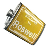 Filk Yellow Road Sign Dobrodošli u Roswell