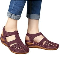 Žena Hernalise Ljetni modni casual sandale Ležerne prilike ravne boje pune boje cipele za čišćenje cipele