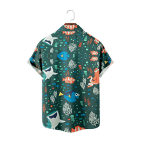 Pronalaženje Nemo tema Muška grafička havajska majica, pronalaženje Nemo džepnog džepa Ležerne havajske