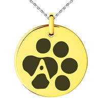 Slovo od nehrđajućeg čelika Početni mačji šape za pse Monogram ugravirani mali medaljon krug šarm Privjesak