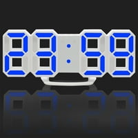 Moderni kućni elektronički 3D brojevi LED digitalni budilnik noćni lagani zidni sat sa tajmerom od snopa