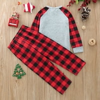 Božićne pidžame za obiteljsku tisku udobnu bluzu + hlače pidžame setovi