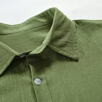 AwDenio jesenske košulje za muškarce čišćenje muškaraca čvrstog ležernog nagiba na silažnog džepova dugih rukava majica s dugim rukavima