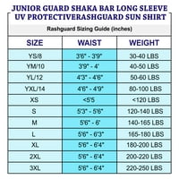Junior Guard Shaka Bar kratki rukav UV zaštitni šunka za sunčanje - Limeta crna zelena - yl 12
