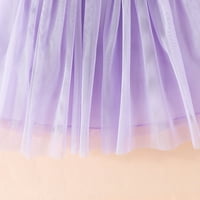 Modne haljine za djevojčice Dječje djevojke s dugim rukavima cvjetni otisci Bowknot Tulle Princess haljina