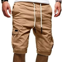 Muške sportske kratke hlače Soild Color zavoj casual labav duksevi kratke hlače sa džepovima sa dnevnim