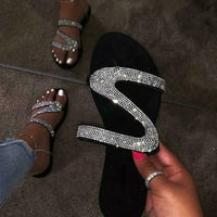 Sandale za platformu VerPetridure za žene Žene casual čvrsti kristal Roman plus veličine ravne papuče