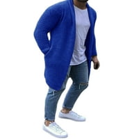 Paille muški klasični kardigan topla zimska jakna s džepovima pada kaput plava xl