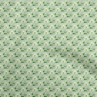 Onuone pamuk poplin svijetlo zelene tkanine Geometrijski opseg opskrbe Ispisuje šivanje tkanine uz dvorište