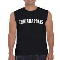 Arti - Muška grafička majica bez rukava, do muškaraca veličine 3xl - Indianapolis