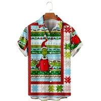 Božićna majica za muškarce Dječja zabava Ispisana Ležerne prilike Havajska majica s kratkim rukavima