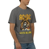 Muški AC DC pas Kosti crna odrasla zvanična majica Soft Majica s kratkim rukavima Veliko duboko Heather