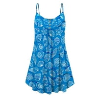 Ljetne plažne haljine za žene Žene Ljeto plaža Proljeće Striped Print Slatka haljina Swing Cover Up