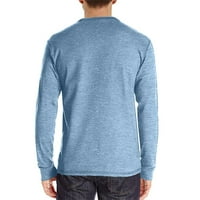 Muški grafički i izvezeni modni majica i jesenski dugi rukav tiskani pulover dugih rukava plavi 2xl