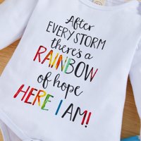 Newborn Baby Girl Boy Rainbow Ramper vrhovi kombinezone Hlače HAP odijelo za odjeću