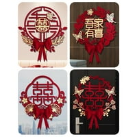Xinrui Wedding XI Decor izdubljena sretna riječ Proslava netkana tkanina Red Xi Kineski tradicionalni