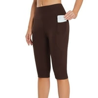 Tking modni ženski ženski biciklističke kratke hlače sa džepovima sa džepovima Tummy Control Workout