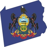 5in 3in Die Cut Pennsylvania Državni zastava Naljepnice za naljepnice naljepnice naljepnice naljepnice
