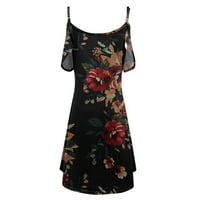 Wendunide Maxi haljina za žene Ljeto Ležerne prilike Ležerne prilike Sunketress Haljina hladna ramena