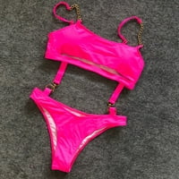 Yubnlvae kupaći kostim One Beachward Solid ispunjeni bikini ženski kupaći kostimi set grudnjaka kupaćih