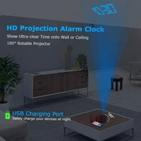 CAREVAS projekcijski alarm 180 ° projektor sa funkcijama od snopa DIMMER Dual Alarm USB punjenje digitalni