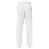 Kayannuo casual pantalone za muškarce čišćenje muške hlače Muške pamučne posteljine dvostruki džepovi