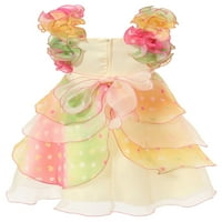 Richie House Little Girls kremaste pastelne biserne rufšene haljine posebne prigode 5 6