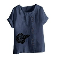 Gacuw Slatke prevelike majice za žene Bluze s kratkim rukavima Torbeni fit pulover TEES T-majice Leptir