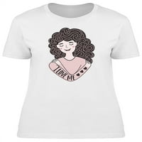 Djevojka zagrli sama majicu - Momentalna majica -Image by Shutterstock, ženska velika