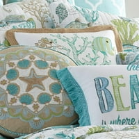 Levte Home - Calafel - Dekorativni jastuk - BALYFE REEF - morska parcela, taupe i bijeli