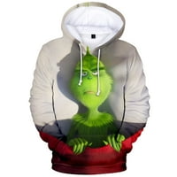 Grinch Hoodie Grinch 3D tiskani pulover Cosplay hoodie božićni kaput poklon