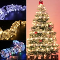 Morttić Božićna vrpca vila, 16,4ft LED baterija Ripka za božićne poklon Bo DIY CACH CUM svjetlo za unutarnji