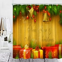 Božićni tuš za ciklus kamin XTMas Tree Božićni kućni kupatilo ukras Zimska novogodišnja tkanina Viseća