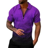 Muška majica Ležerne prilike, patent zatvarača Okrenite košulju za bluzu na kratkim rukavima
