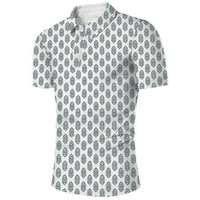 Košulje za muškarce na vrhu Ljetni modni trend 3DPolo košulje sa zatvaračem s kratkim rukavima Ležerna