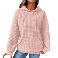 Jiyugala ženski labav pulover s kapuljačom dugih rukava džepne dukseve Top Veličine S-2XL