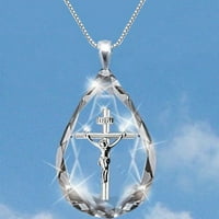 Taluosi moda Žene Jedinstveni legura unakrsna privjesak ogrlica Link lančani nakit Xmas poklon
