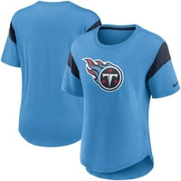 Ženska Nike Light Blue Tennessee Titans primarni logo Modni top