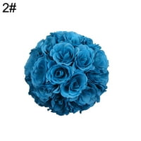 HonRane Artificial Rose svileni cvijet ljubičasti kuglica za vjenčanje Party Mall Diy Dekoracija