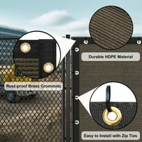Shade & Beyond Openta za zaštitu od ograde FT Brown Prilagođeni vanjskim mrežastim pločama za dvorište,