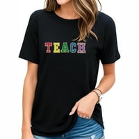 Nastavnici za žene Smešno podučavaju vezenu ležernu stilsku grafičku majicu za žene, trendi ljetni vrh sa udobnim fit-om