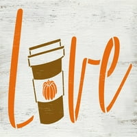 Ljubavna puckin začine Latte šablona Studior DIY Fall Cup za kavu Kućni dekor i boja Jesenski drveni znak za višekratnu upotrebu Mylar predložak Odaberite veličinu
